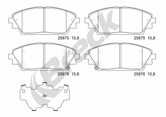 Set placute frana,frana disc 25875 00 701 00 BRECK